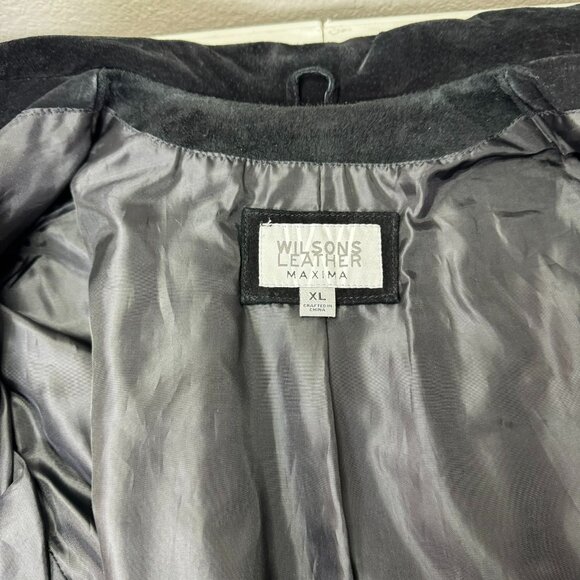 Wilsons Leather Maxima Black Suede Jacket Women’s XL – Genuine Suede - Picture 5 of 11